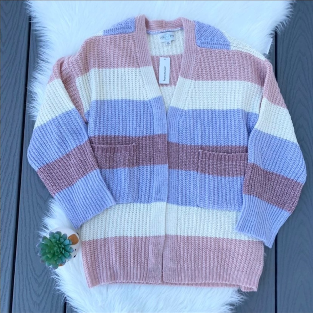 Striped Cardigan Sweater